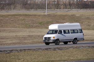 van on the highway